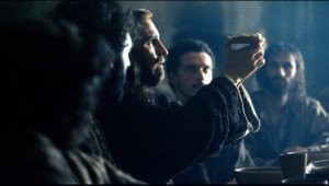 Jesus giving thanks for bread